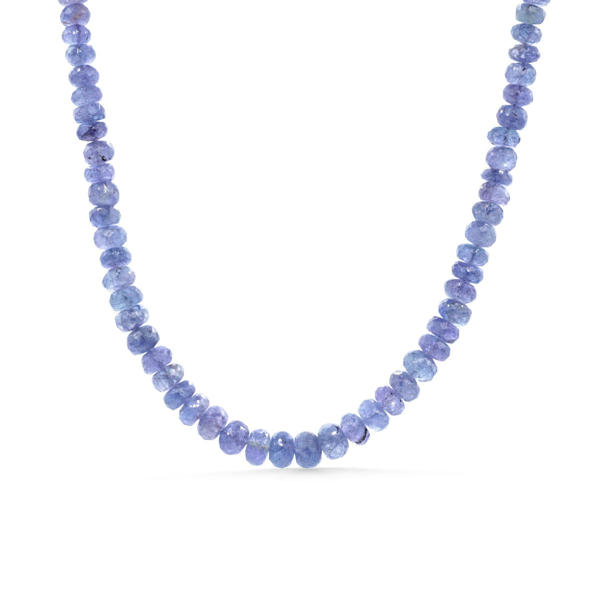 Indigo Muse Tanzanite necklace with deep blue gemstones and silver chain from Earthly Abundance Jewelry.