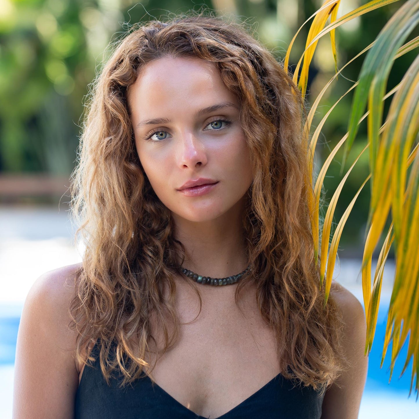 Chunky Labradorite Necklace, Solid 14K Gold Lobster Clasp, One of a Kind