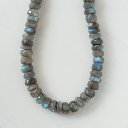 Chunky Labradorite Necklace, Solid 14K Gold Lobster Clasp, One of a Kind