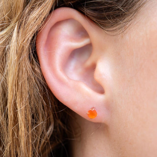 Carnelian Stud Earrings