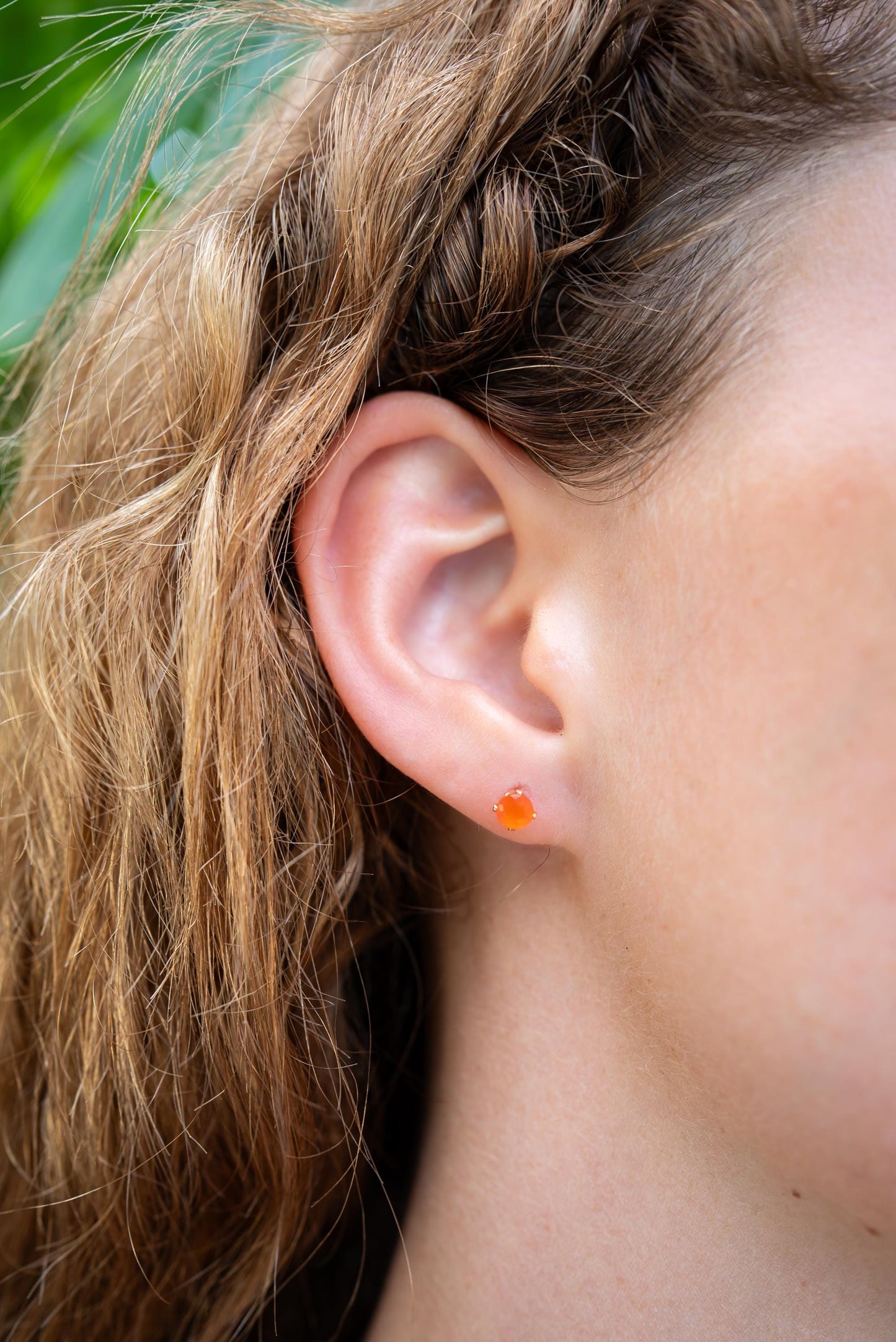 Carnelian Stud Earrings