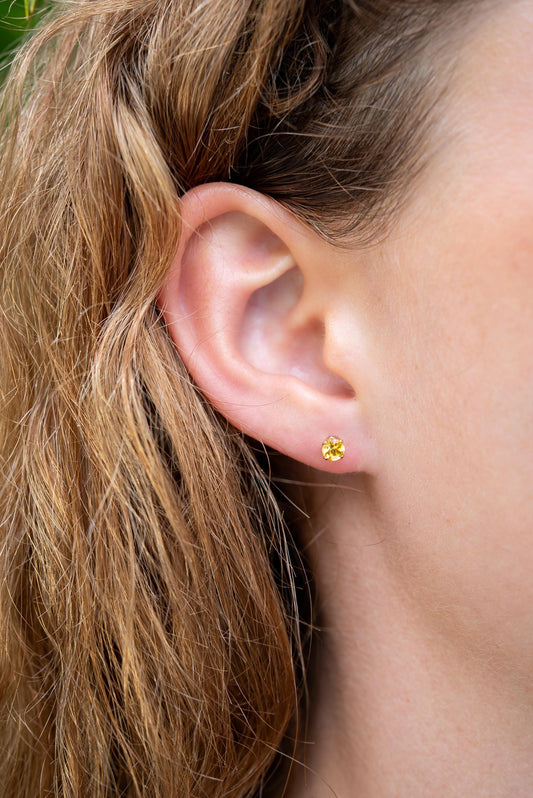 Citrine Stud Earrings