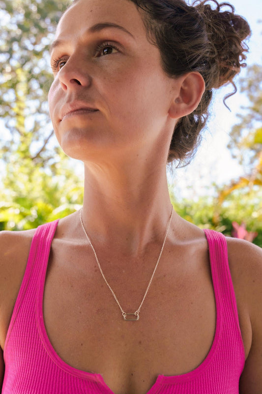 Sterling silver Carabiner necklace