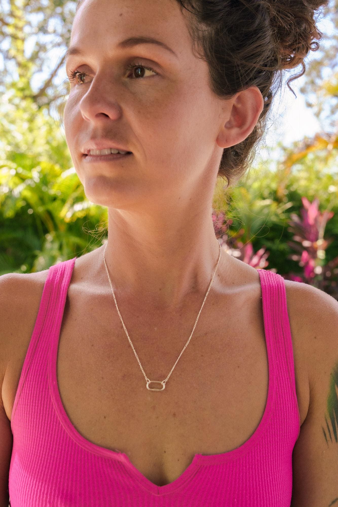 Sterling silver Carabiner necklace