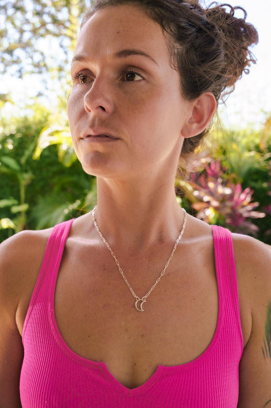 Sterling silver Carabiner necklace