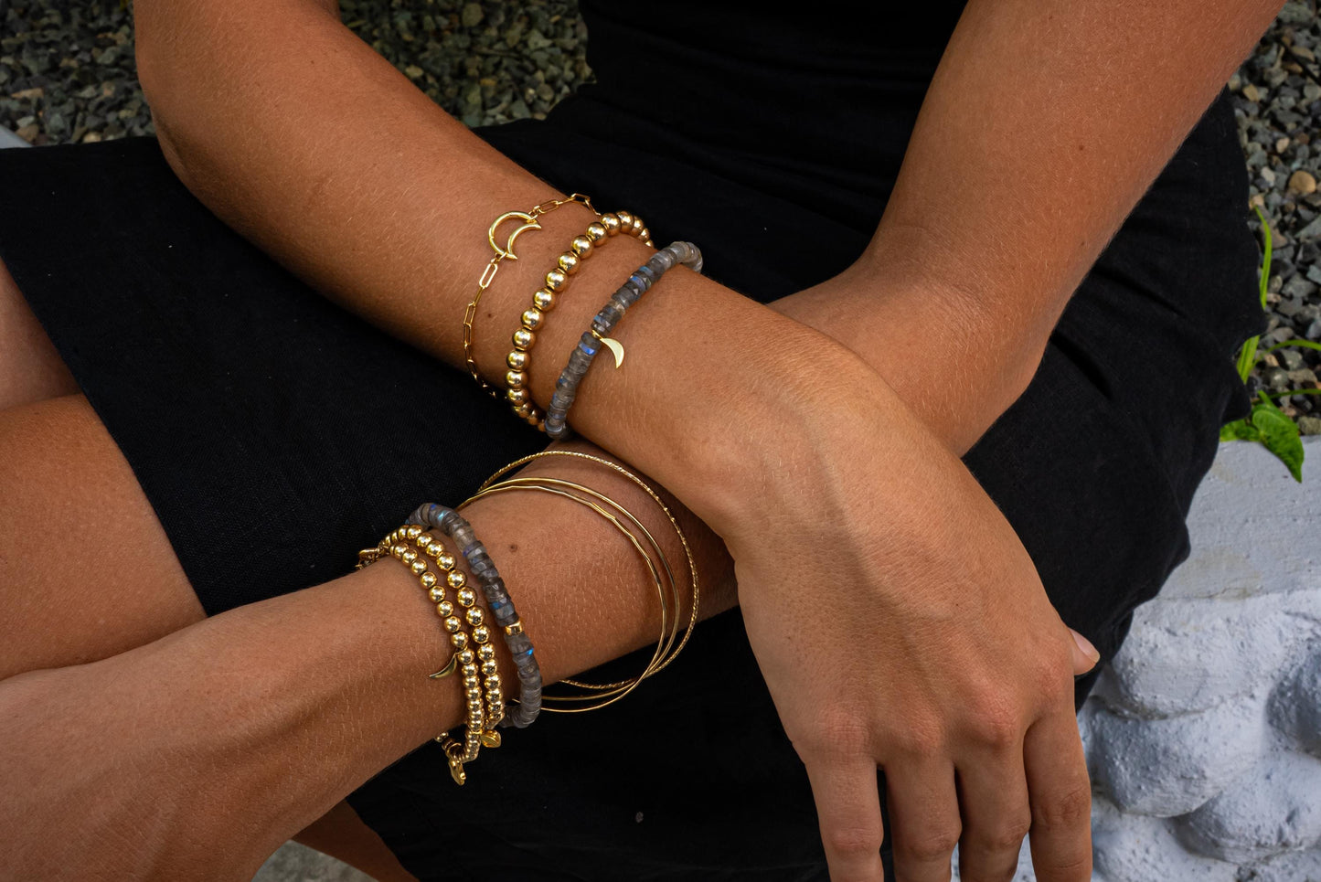 Labradorite Heishi Bracelet