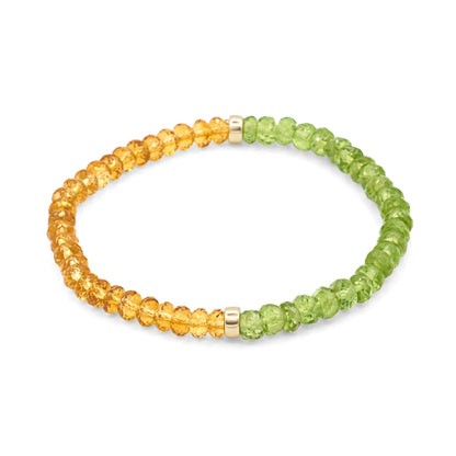 Peridot + citrine bracelet
