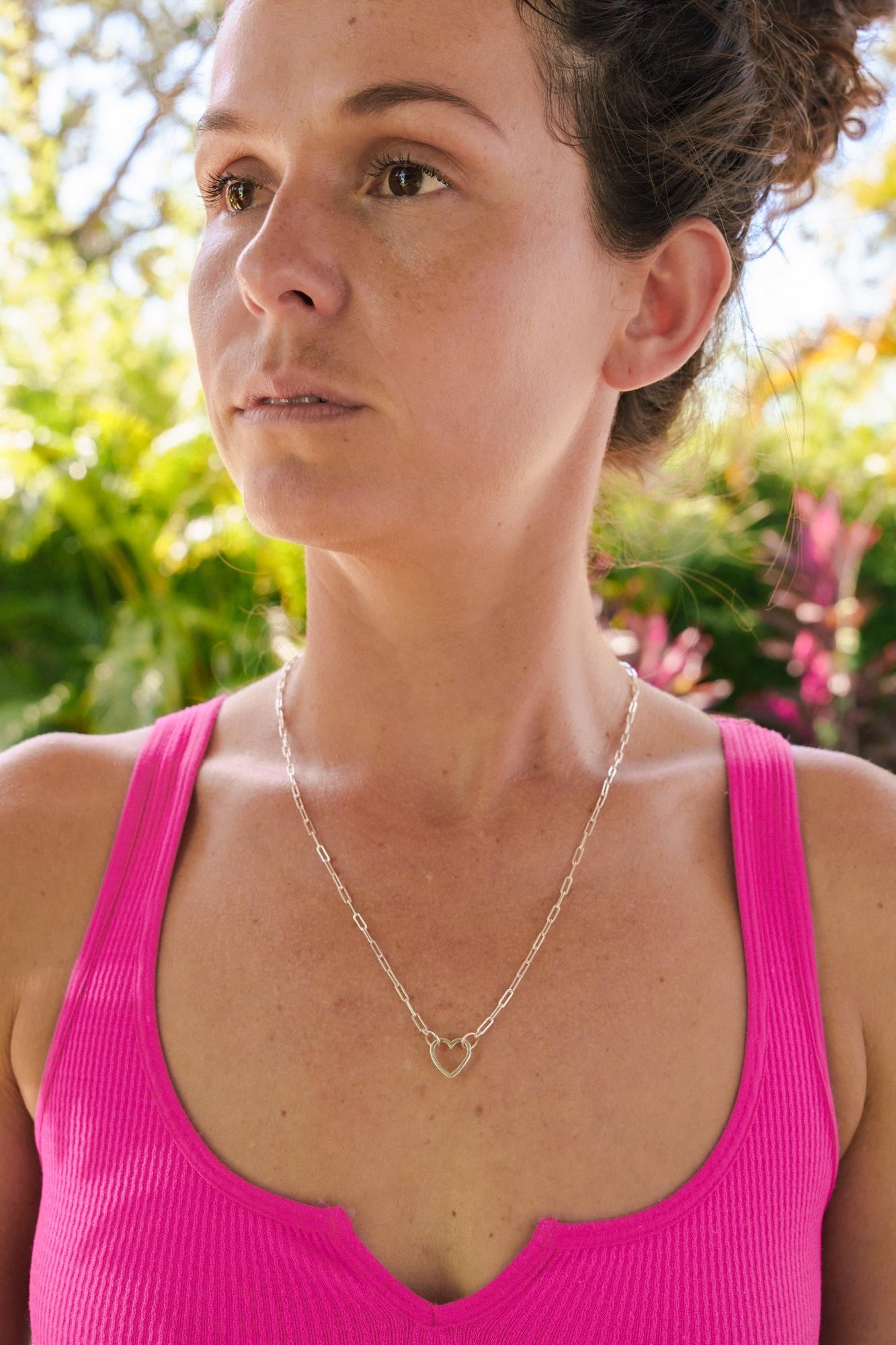 Sterling silver Carabiner necklace