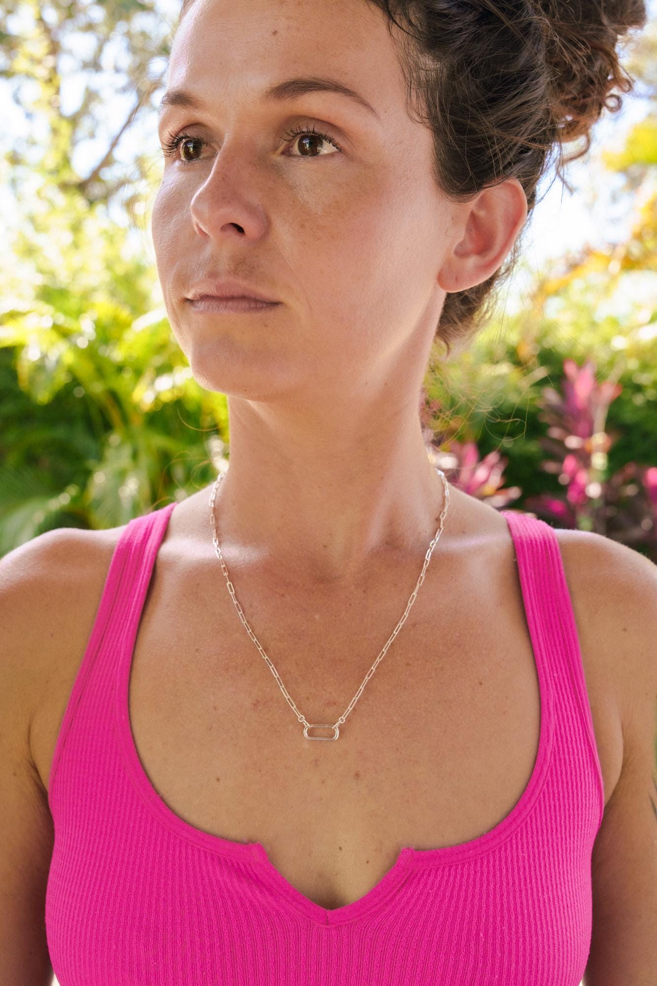 Sterling silver Carabiner necklace