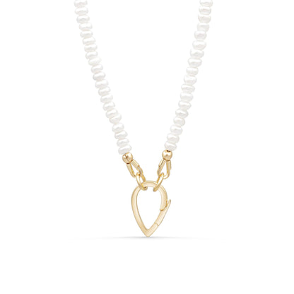 Freshwater Pearl Necklace with 14K Gold Carabiner