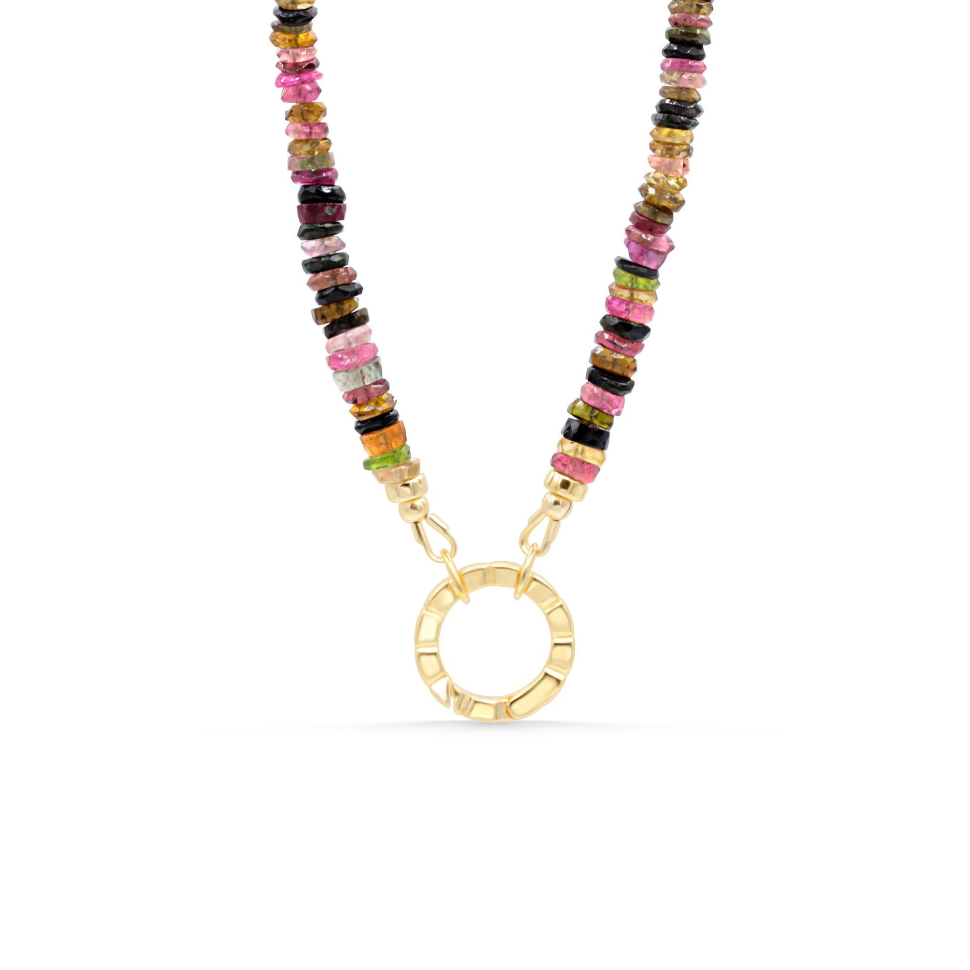 Tourmaline Heart Burst Necklace