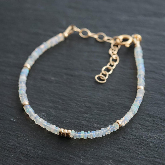 Ethiopian Welo Opal Dainty Bracelet