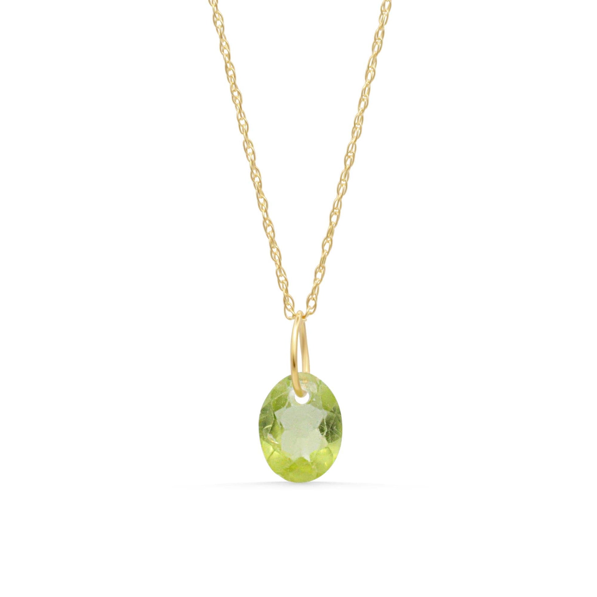 Peridot pendant - 14K