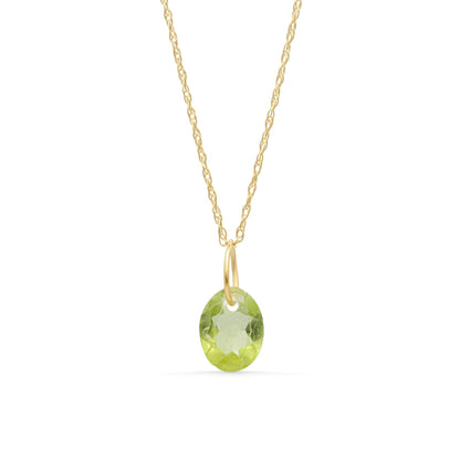 Peridot pendant - 14K