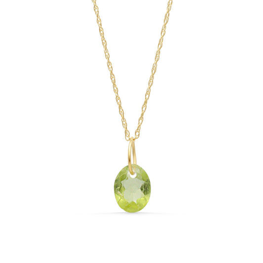Peridot pendant - 14K