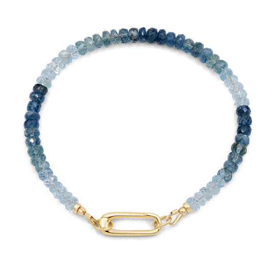 Santa Maria aquamarine carabiner bracelet