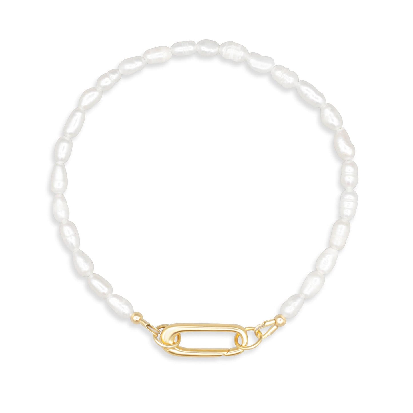 Pearl carabiner bracelet