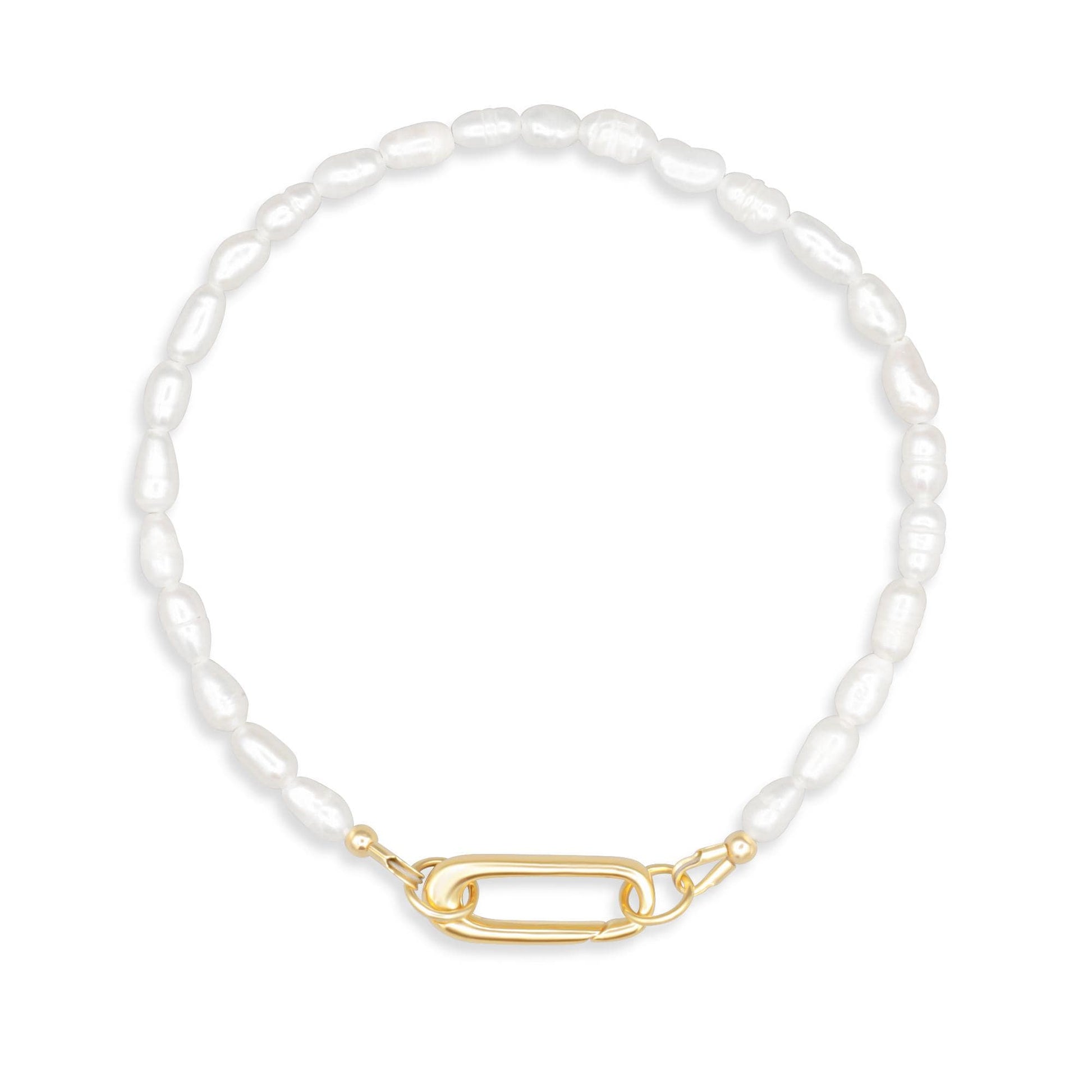 Pearl carabiner bracelet
