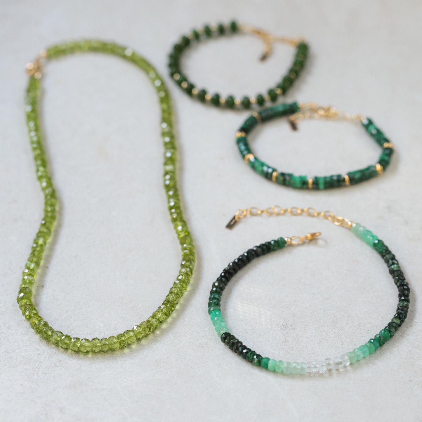 Peridot Necklace -14K