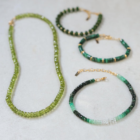Peridot Necklace -14K