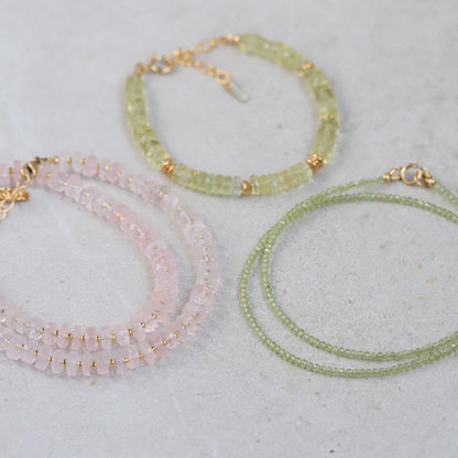 Natural lemon quartz bracelet featuring polished yellow gemstone beads, crafted by Earthly Abundance.