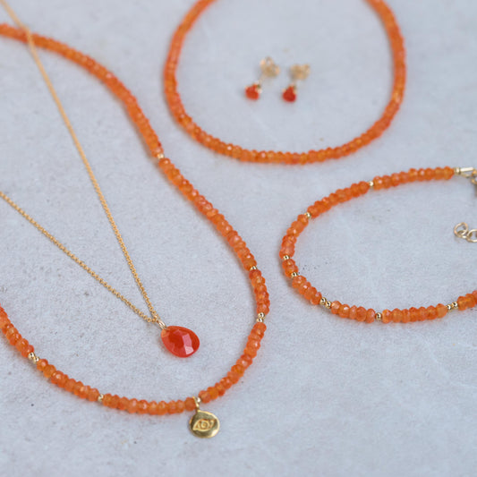 Carnelian Evil eye Necklace