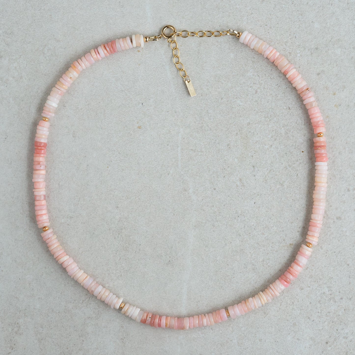 baby-blush Pink opal necklace