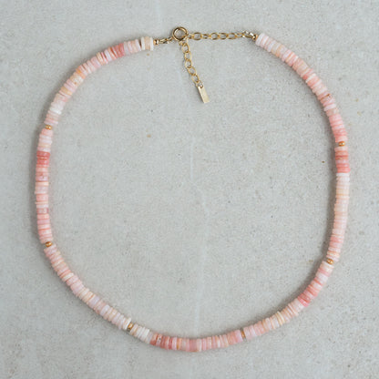 baby-blush Pink opal necklace