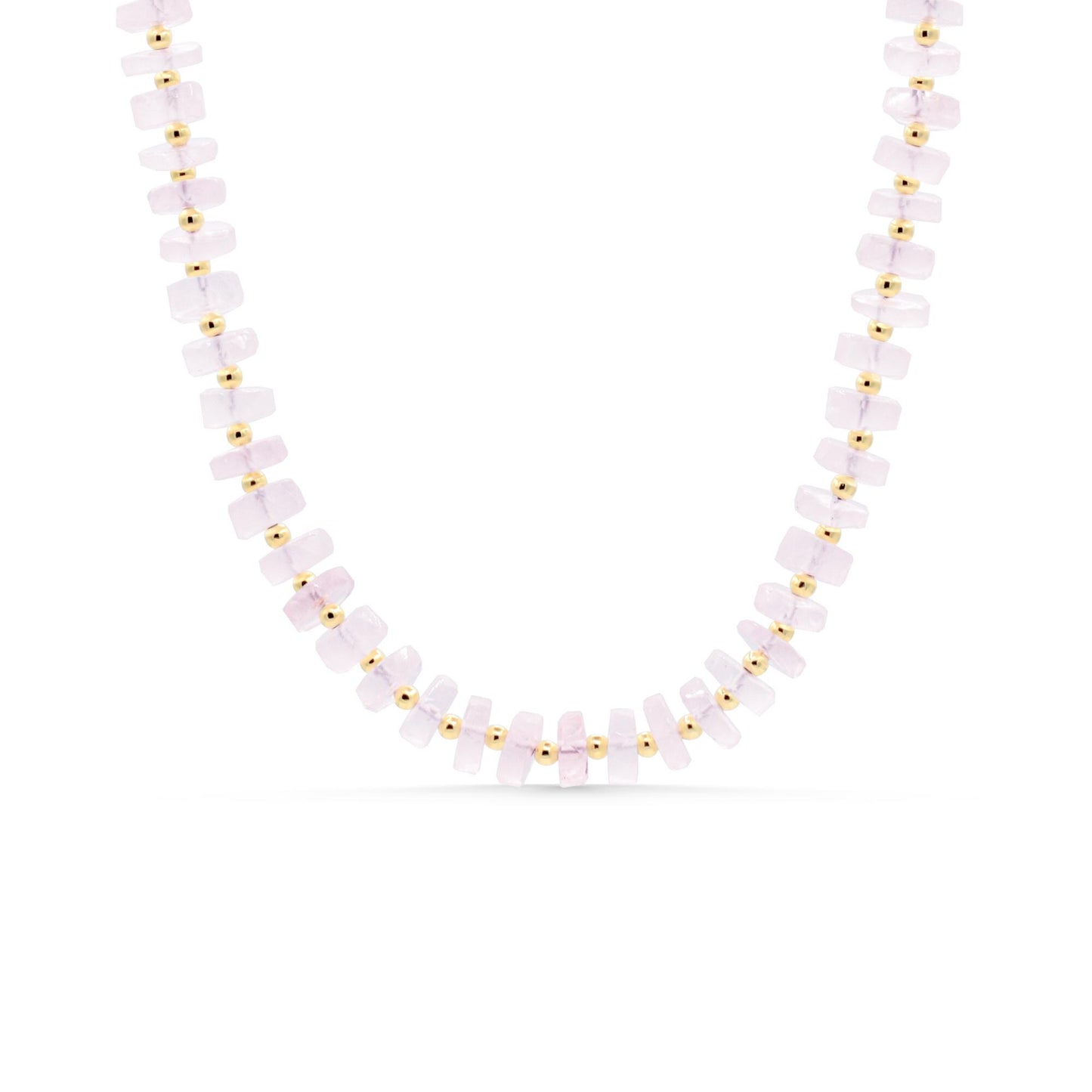 Rose quartz Heishi Necklace