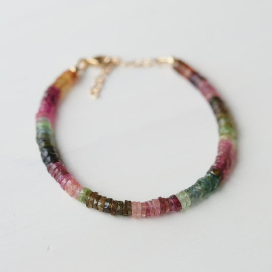 Elevated Energy Mixed Tourmaline Heishi Bracelet