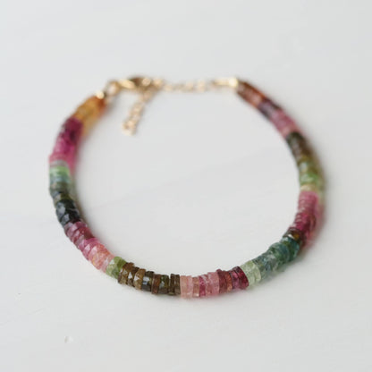 Mixed Tourmaline Heishi Bracelet