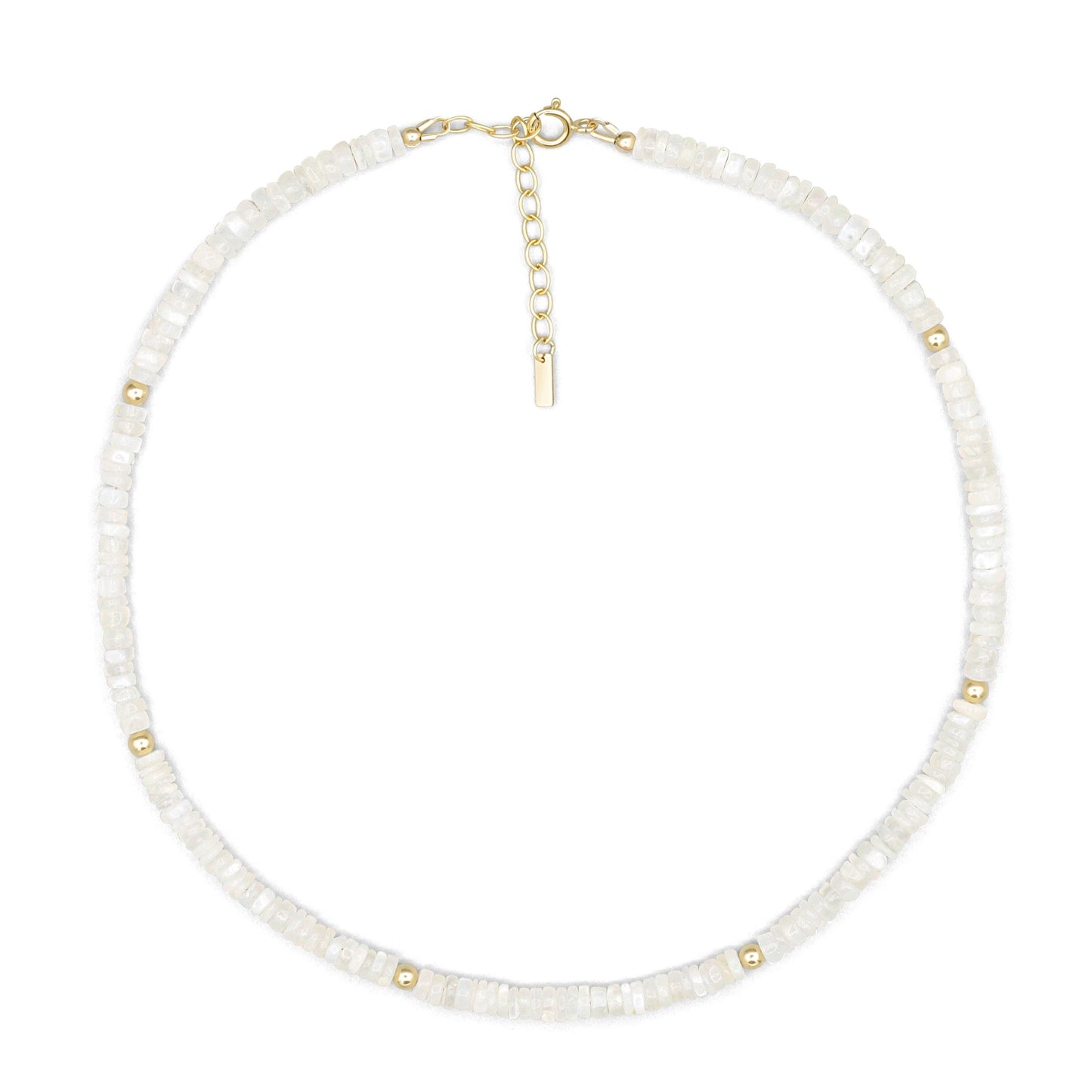 Moonstone necklace, White Moonstone Necklace, [DIP] dreamy 14K gold filled moonstone necklace, beaded moonstone necklace, moonstone