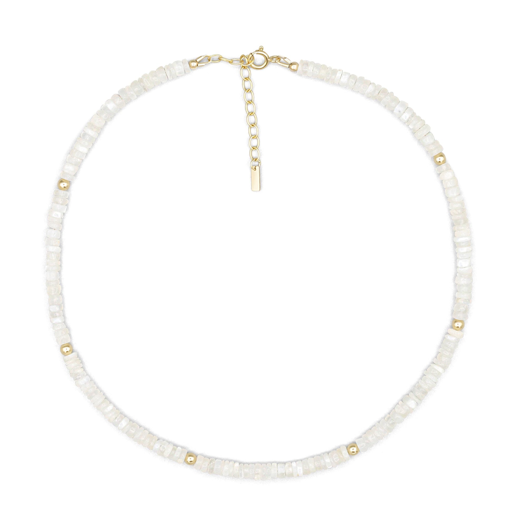 Moonstone necklace, White Moonstone Necklace, [DIP] dreamy 14K gold filled moonstone necklace, beaded moonstone necklace, moonstone