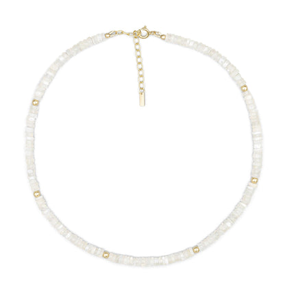 Moonstone necklace, White Moonstone Necklace, [DIP] dreamy 14K gold filled moonstone necklace, beaded moonstone necklace, moonstone