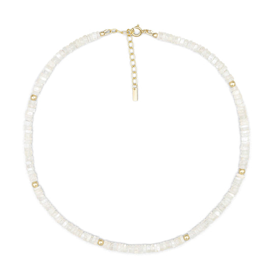 Moonstone necklace, White Moonstone Necklace, [DIP] dreamy 14K gold filled moonstone necklace, beaded moonstone necklace, moonstone