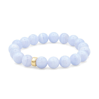 AAAA+ Blue lace agate 10mm, AAAA+ Blue Lace Agate Bracelet, AAA+ Blue Lace Agate Bracelet, Blue Lace Agate Beaded Bracelet