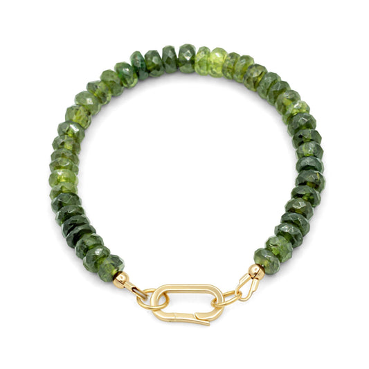 Green Tourmaline Carabiner bracelet