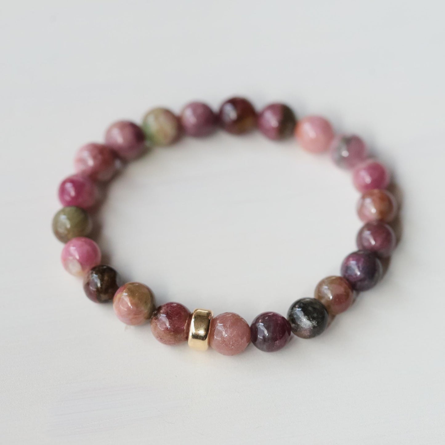 Earthy Pink Tourmaline Bracelet