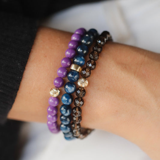 Smoky quartz 8mm Hamsa