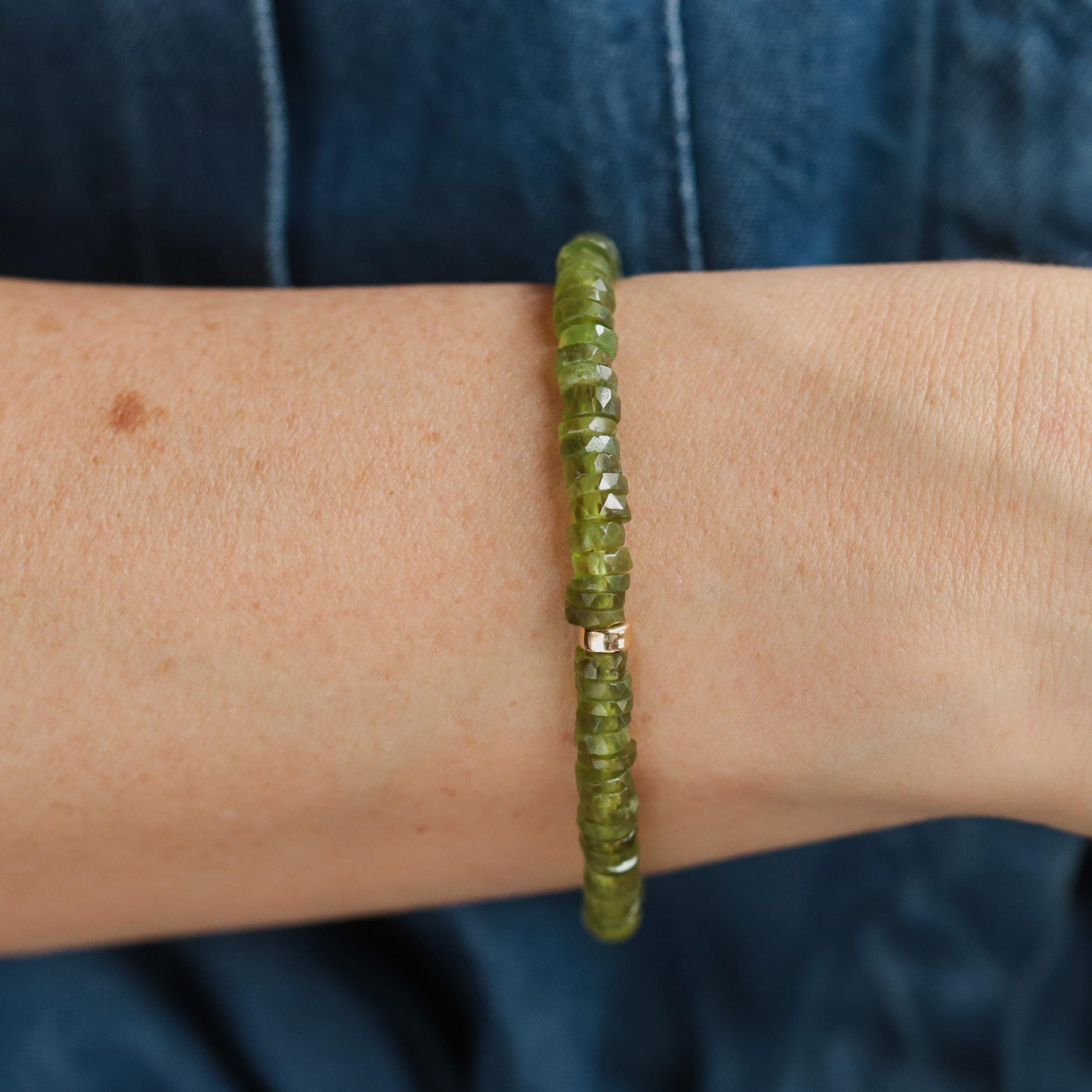 Vessonite Heishi Bracelet