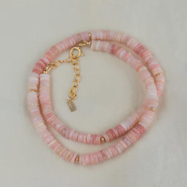 baby-blush Pink opal necklace