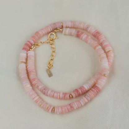 baby-blush Pink opal necklace