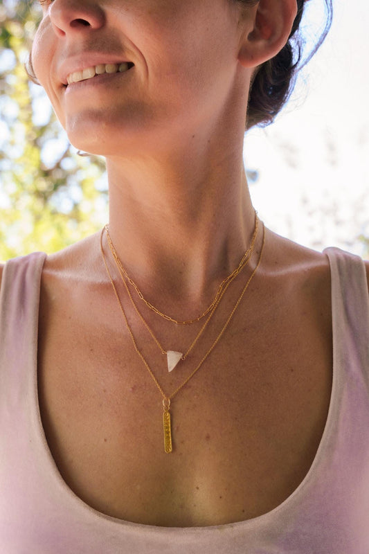 Rainbow Moonstone Necklace – 14K gold filled