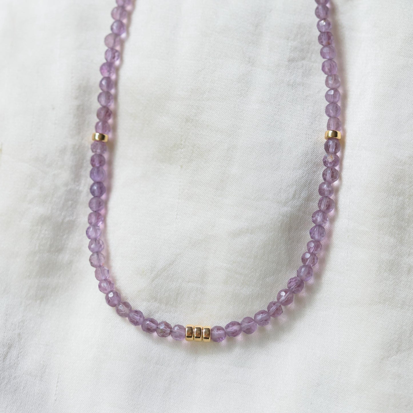 Amethyst Beaded Necklace, Purple Amethyst | Amethyst Necklace | Amethyst Necklace | February birthstone