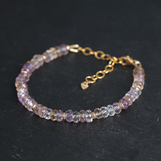 Ametrine Bracelet, Ametrine Jewelry, Ametrine Crystal, Purple Crystal Bracelet, Gemstone Bracelet, Women bracelet