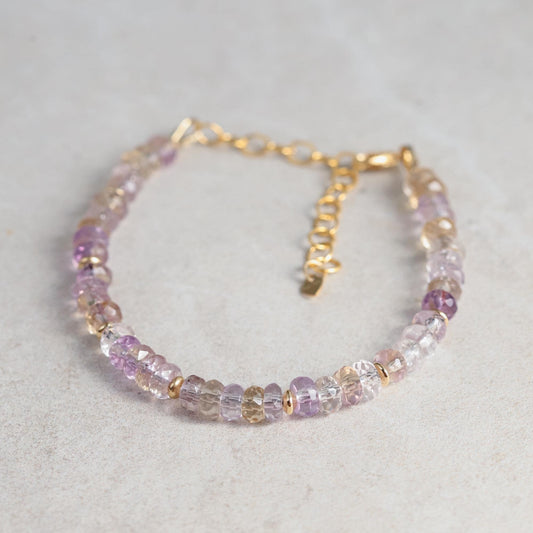 Ametrine Bracelet, Ametrine Jewelry, Ametrine Crystal, Purple Crystal Bracelet, Gemstone Bracelet, Women bracelet