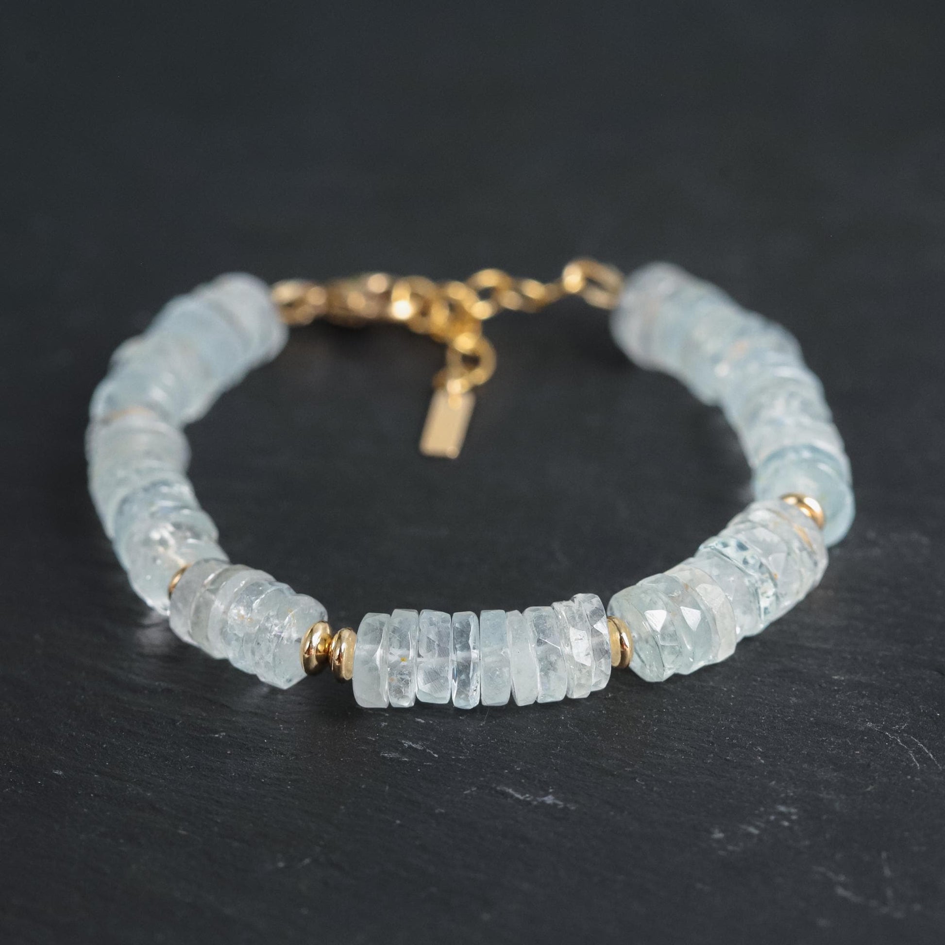 Blue Topaz Bracelet | dainty blue topaz gold | November birthstone bracelet | genuine blue topaz jewelry | blue topaz bracelet