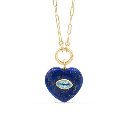 Midnight Heart Lapis Lazuli Heart Necklace