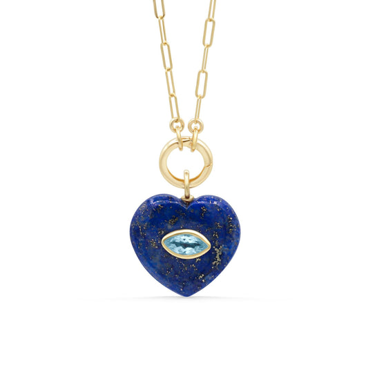 Midnight Heart Lapis Lazuli Heart Necklace