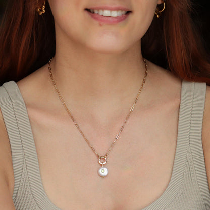 Pearl Necklace with Peridot